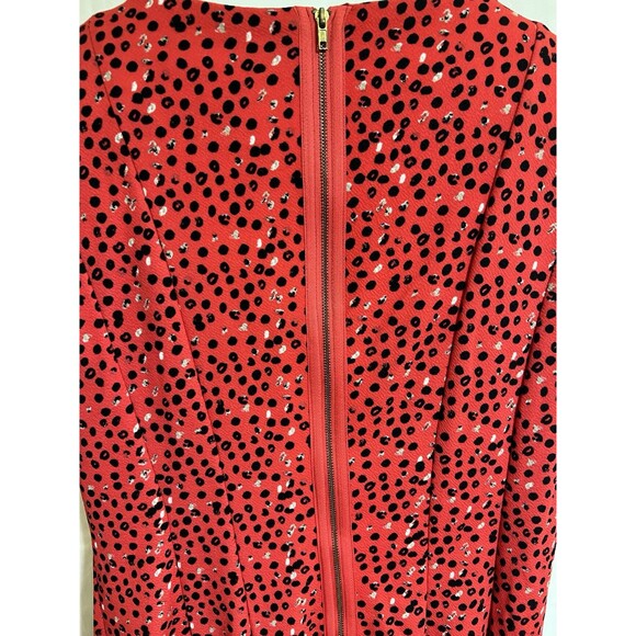 Red Cut Out Leopard Print Party Dress 80s  Formal Club Sexy Bling Sequin Dance Q - Picture 4 of 7